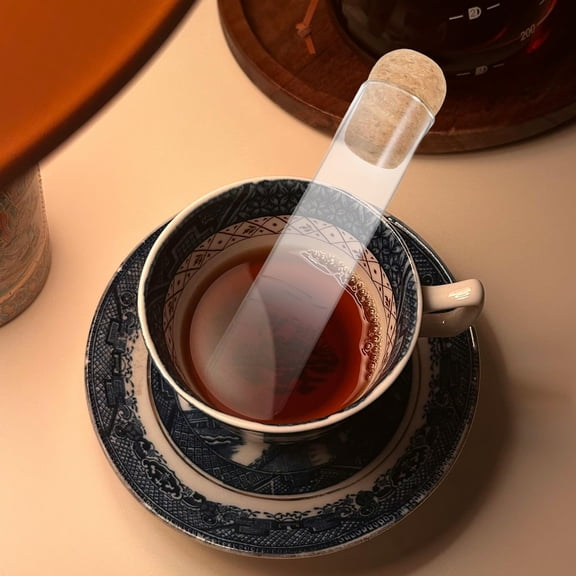 ETHZZLE Cork Tea Infuser Cylindrical Shape Tea Enthusiasts 6Pcs 5.8X1.2X1.2In