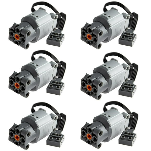 6pcs Technic-Motor-Kit with L-Motor 88003, Compatible with Technic-Parts for STEM MOC Project Replacement-Parts
