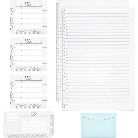 6pcs Template Stencil 4pcs Envelope Addressing Guide Stencil 2pcs Straight Line Stencil Writing Template Line Drawing Stencil Template Ruler Guide