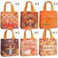 thumbnail image 1 of 6pcs Thanksgiving Non-woven Gift Bag Feel Autumn, Pumpkin Harvest Turkey Pattern, Reusable Tote Bag, Thank You Autumn Pumpkin Turkey Dwarf Shopping Bag, Thanksgiving Party Supplies, 1 of 10