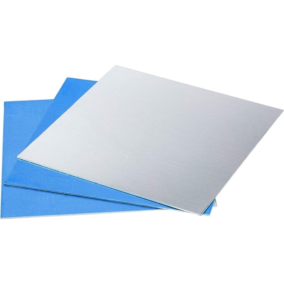6pcs Thin Aluminum Sheets Practice Blank Aluminium Stamping Sheets Panel Plate Metal Craft for Jewelry Making Hand Stamping Embossing Etching 5.9 inch