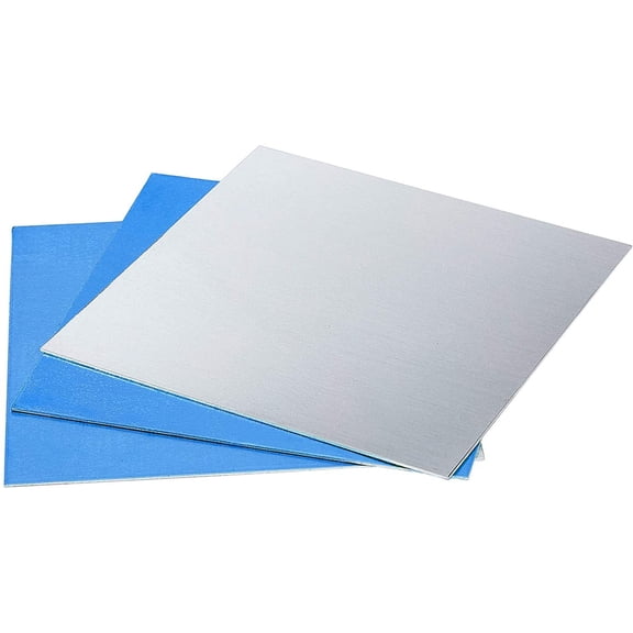 6pcs Thin Aluminum Sheets Practice Blank Aluminium Stamping Sheets Panel Plate Metal Craft