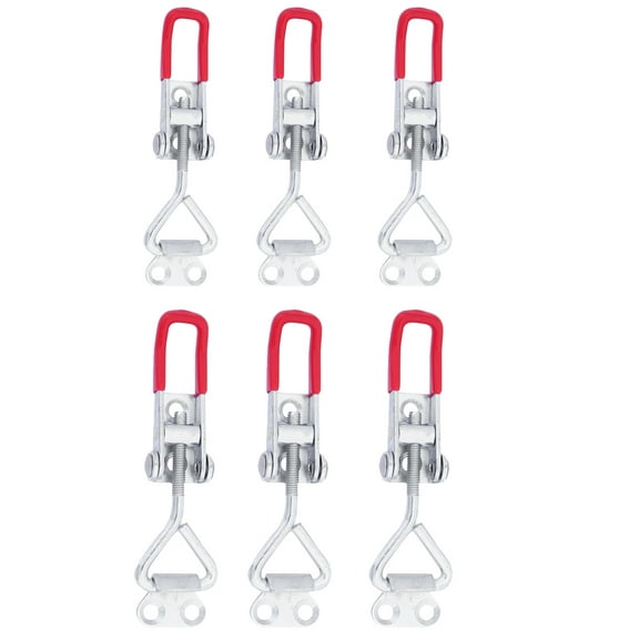 TABLZONE 6Pcs Adjustable Toggle Clamp Latch Heavy Duty Metal Hasp Clamp for Wooden Crates