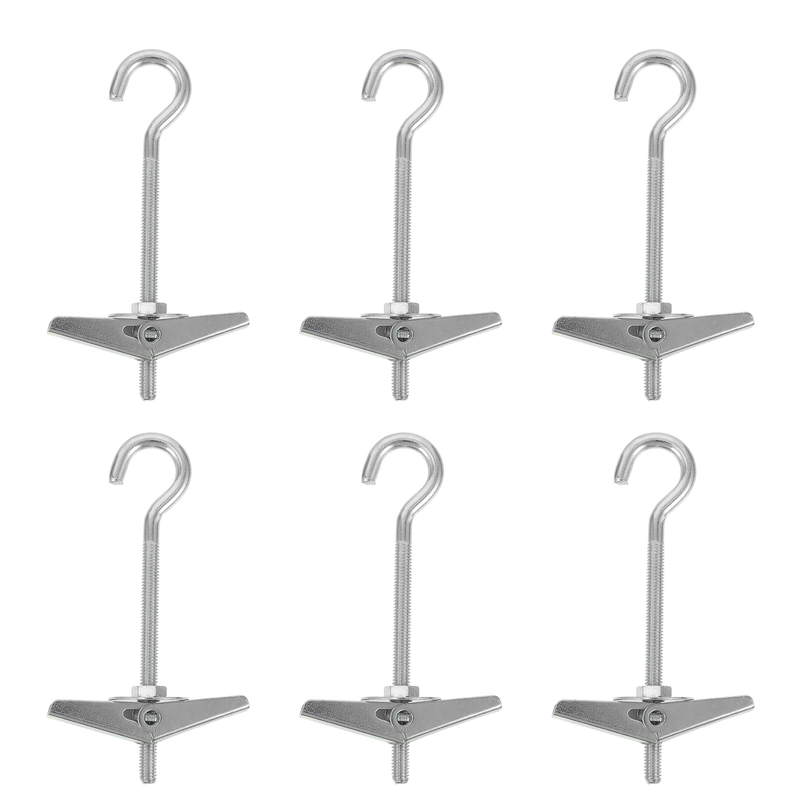 6pcs Toggle Wing Drywall Ceiling Hooks Fastener Expansion Fixing Clamp