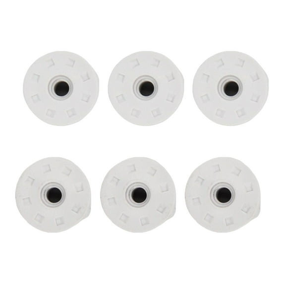 6pcs Toilet Seat Mounting Hardware Replacement 6mm Threaded Plastic Nut Washers Simple Installation for Hinges Stability