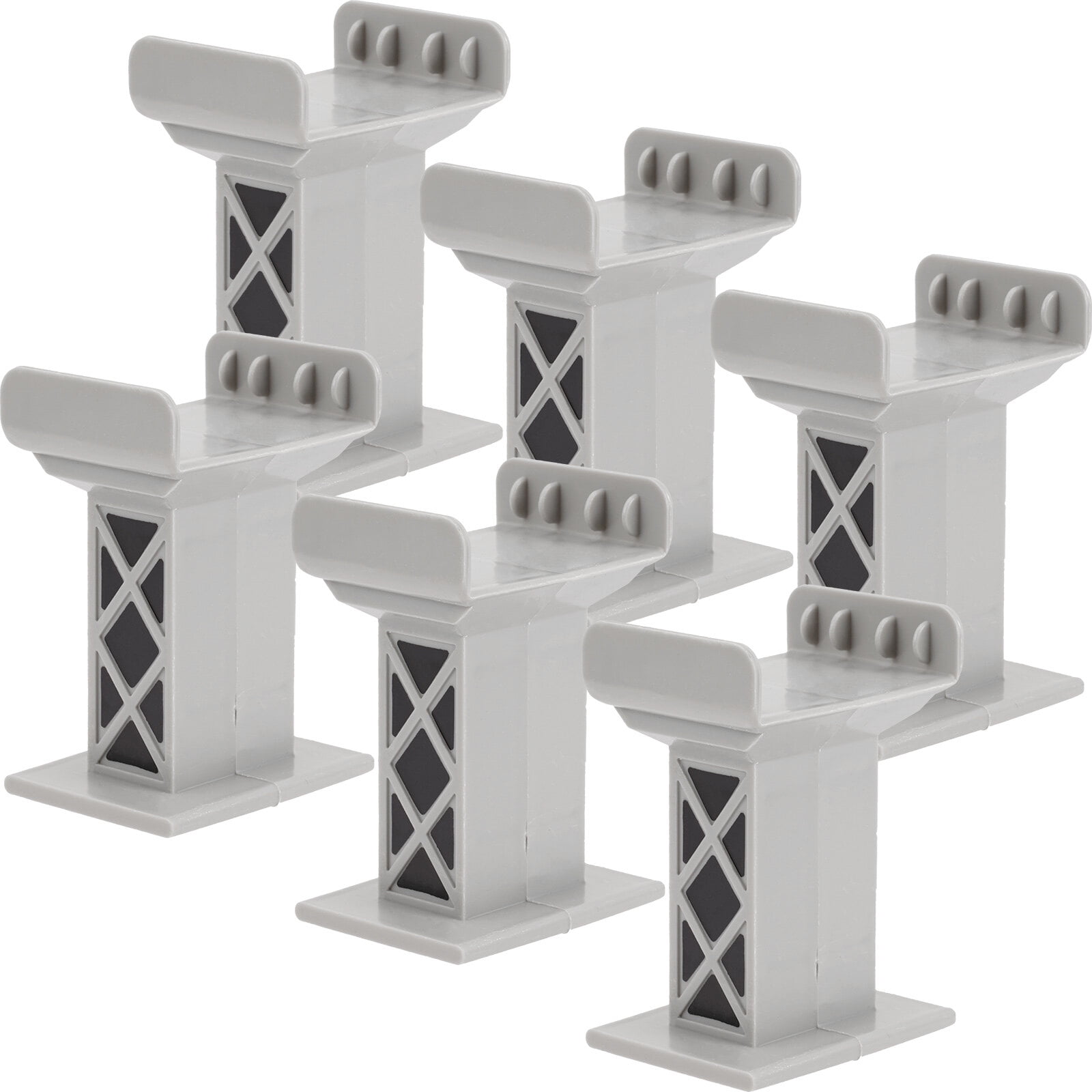 6pcs Train Bridge Pier Toys Kids Train Bridge Support Risers Train ...