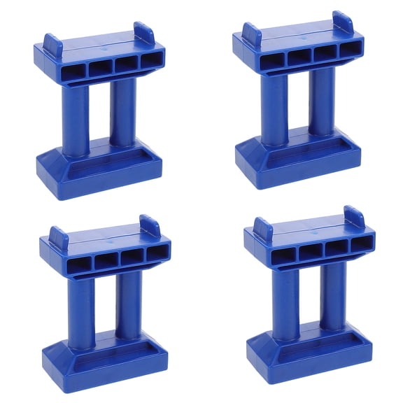 6-Piece Wooden Train Bridge and Track Supports Set for Toy Railway Accessories and Model Train Layouts