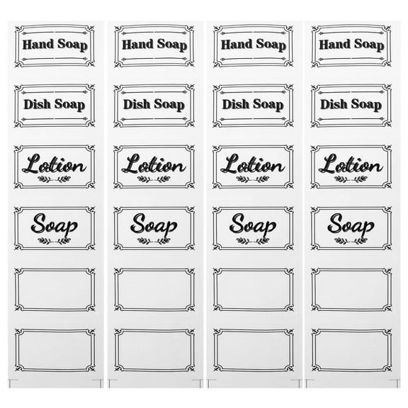 6pcs Transparent Bottle Hand Soap Stickers Removable Soap Decals Soap Labels