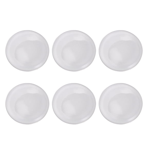 6pcs Transparent Door Stoppers Wall Protectors Round Door Handle Bumpers