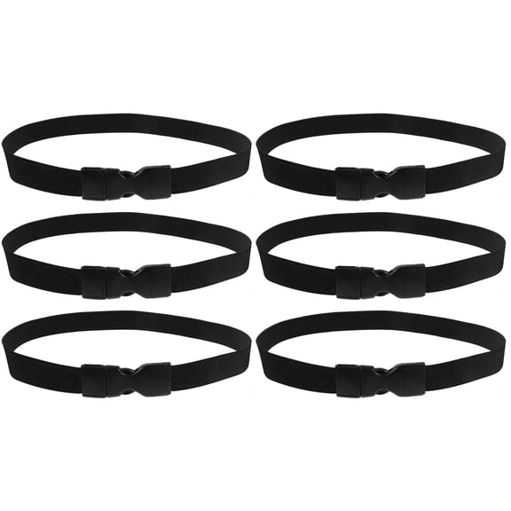 Supvox Trash Can Band Elastic Black Plastic for Secure Trash Bag Fixing 6Pcs