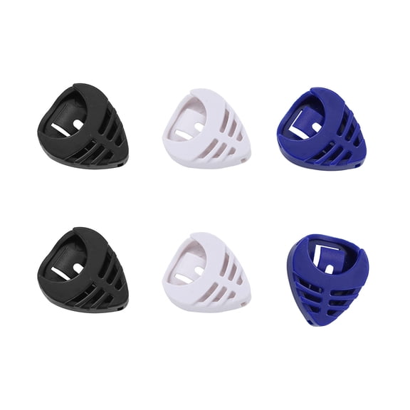 6pcs Triangular Guitar Pick Organizers ABS Materials Light weight Portable Guitar Pick Storage Box For Guitarists