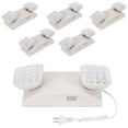 thumbnail image 1 of 6pcs Two Heads Emergency Light Fire Exit Lighting LED Emergency Light Standard 6 Pack LED Emergency Exit Light Adjustable 2 Dual Head W/ Battery Back-up UL 924, 1 of 10