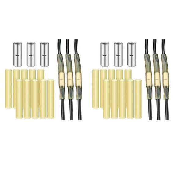 6pcs Underground Splice Kit 3 A3C Submersible Pump Line Splice Kit for 10 12 14AWG with 10 Clear Double Wall Heat Shrink