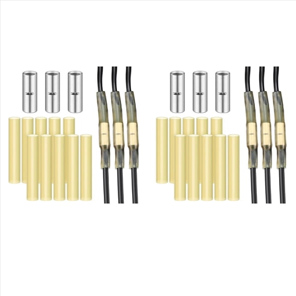 6pcs Underground Splice Kit 3 A3C Submersible Pump Line for 10 12 14AWG with Clear Double Wall Heat Shrink