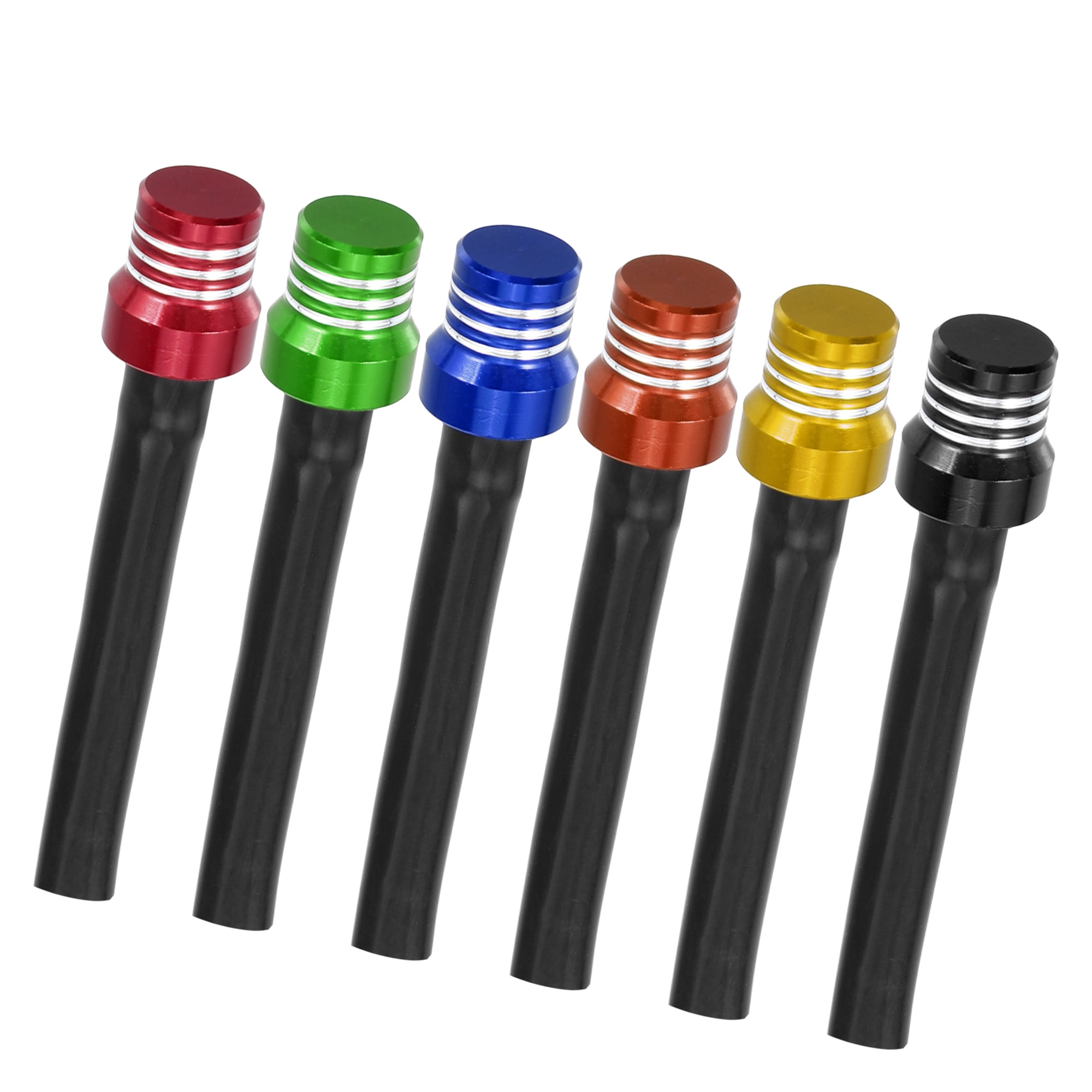 6pcs Universal Gas Fuel Tank Cap Air Vent Hose Tube Breather One Way for Motorcycle Black Tube 6 Colors