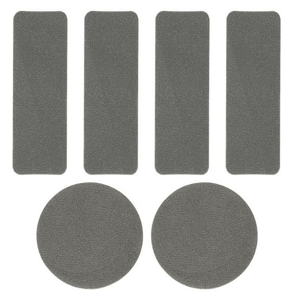 6pcs Universal Self-Adhesive Microfiber Leather Sneaker Repair Pads Shoe Repair Patch Shoe Heel Repair Heel Hole Pads DARK GRAY