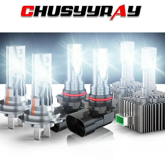 6pcs Upgrade LED Headlight High Low Beam FogLight For BMW 750i 750Li 760Li 06-08