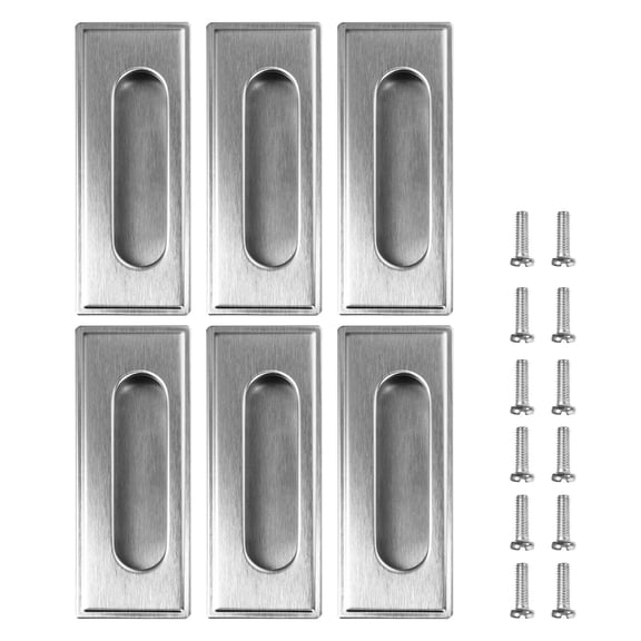 Minkissy 6Pcs Home Use Stainless Steel Cabinet Door Pull Handles Simple Design