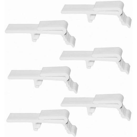 6pcs Valance Clip Vertical Blinds Dust Cover Holder Bracket for 1-1/2" or 1-9/16" Head Rails Across The Top