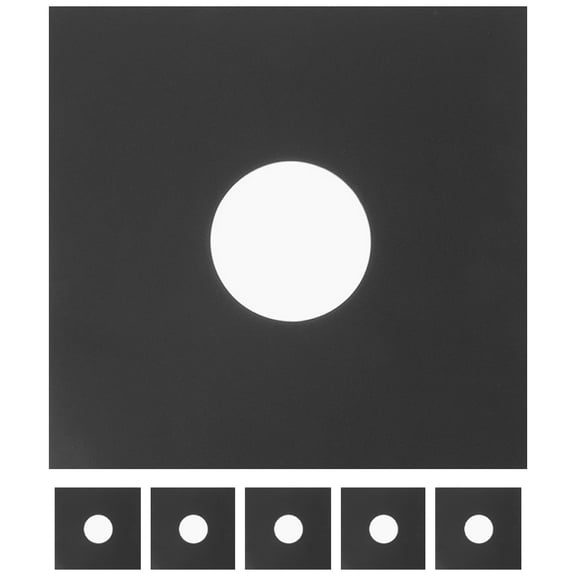 YOSADIER 6-Pack Black Vinyl Record Sleeves Protective Outer Covers for Vinyl Storage with Easy Opening and Material