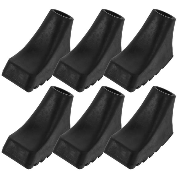 6pcs Walking Pole Tips Hiking Trekking Pole Foot Cover Replacement Cane Tips Crutch End Cover