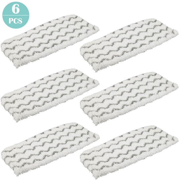 6pcs Washable Microfiber Mop Pads, EEEkit Replacement Mop Head Fits for