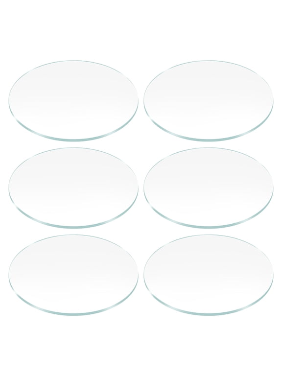 6pcs Watch Glass Lens 34mm Dia 1.2mm Thickness Mineral Glass Round Flat Clear Crystal Lens Watch Face Replacement Parts for Watchmaker Repair