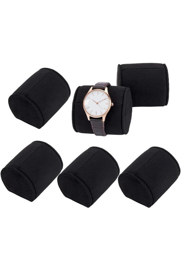 6pcs Watch Pillows 2.1x2.3x1.9 inch Flannel Cloth Bracelet Pillows Black Watch Display Pillow Cushion Pad Storage Pillow