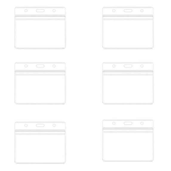 6pcs Waterproof Clear PVC Card Protector - Transparent Sleeve, Waterproof ID Holder, Scratch-Resistant Durable, Credit Cards Health Cards Daily ID Carry, Lightweight, Transparent View