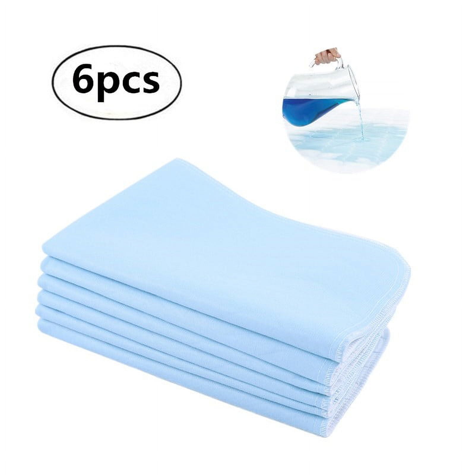 6pcs Waterproof Pads for Bed Reusable Washable Bed Pads An Absorbent