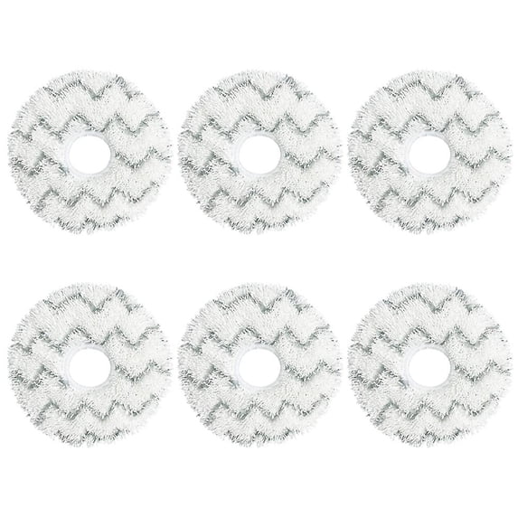 6pcs Wavy Full Wool Wash Mop Cleaning Mop Cloth For Ecovacs X1 Omni