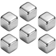 thumbnail image 1 of 6pcs Whiskey Stones Stainless Steel Metal Ice Cube Reusable Cooling Whiskey Rocks Metal Ice Cubes Chilling Stones Drink Wine Cooler Beverage Chilling Stones Bar Accessories, 1 of 5