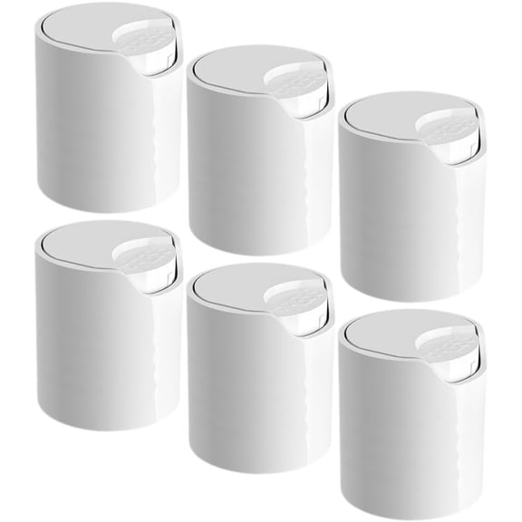 6pcs White Plastic Lotion Bottle Caps Replacement Dispensing Lids Pump for Shampoo Tops Head Clamshell 250ml