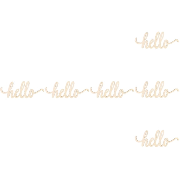 6pcs Wood Sign, Wooden Letters DIY Block Words Sign for Home Front Door Wall Decor