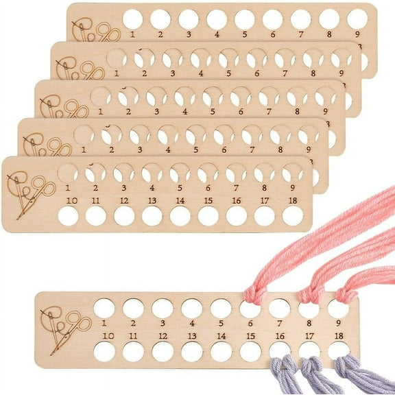 6pcs Wood Thread Organizer Boards 18 Holes Wooden Embroidery Thread Organizers Wooden Embroidery Floss Organizer Wood Stitch Threads Holder for DIY Sewing Crafts Threads Organization Tools diy