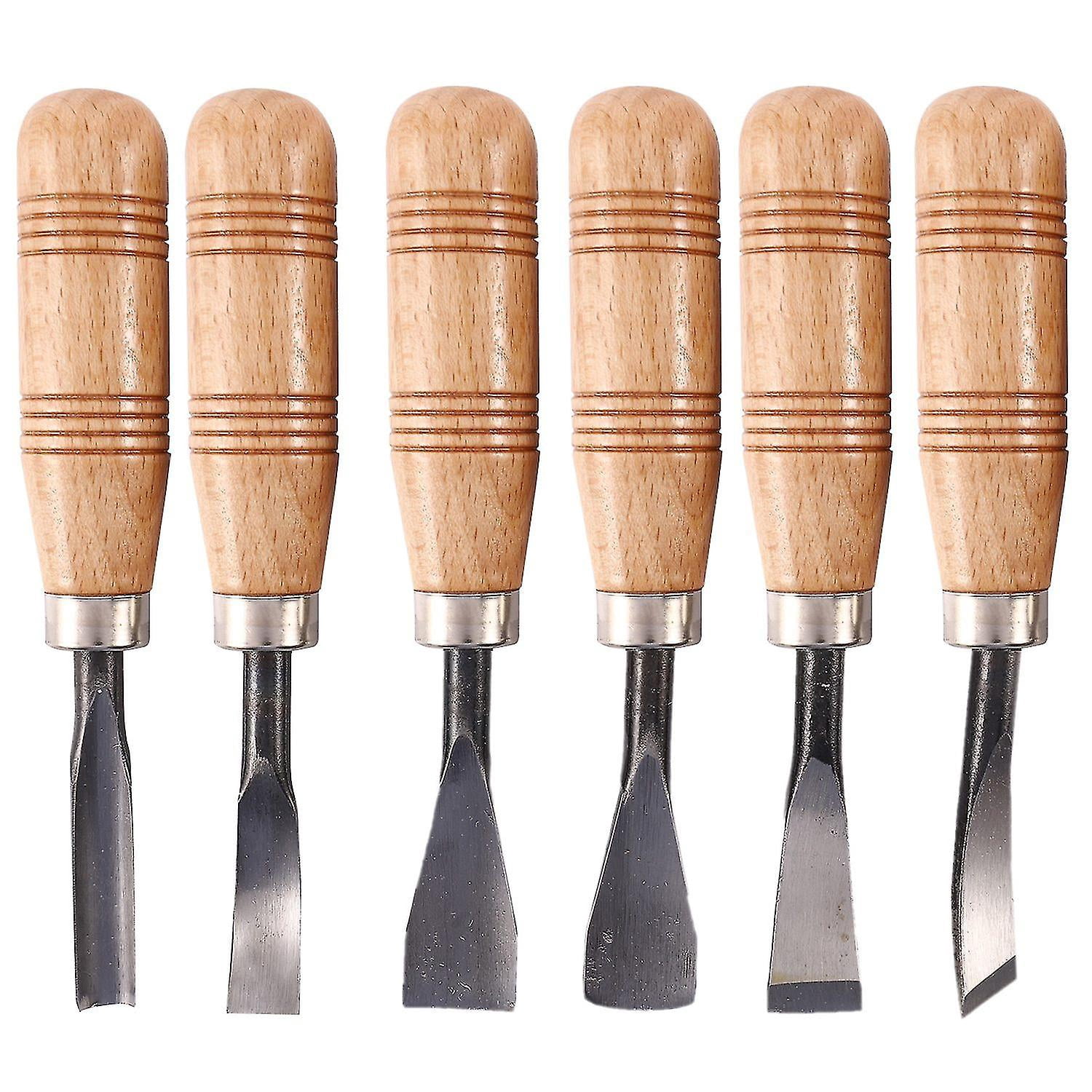 6Pcs Woodcut Knife Wood Carving Chisel Set Chip Detail Carving Chisels ...