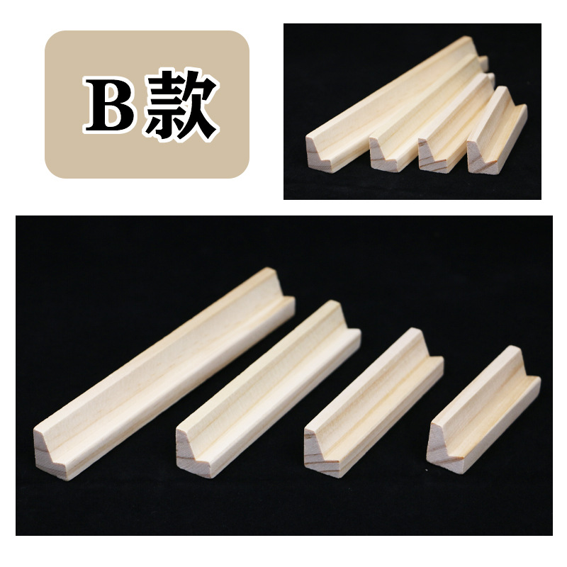 6pcs Wooden Base Domino Supply Diy Domino Racks Multi-Function Domino ...