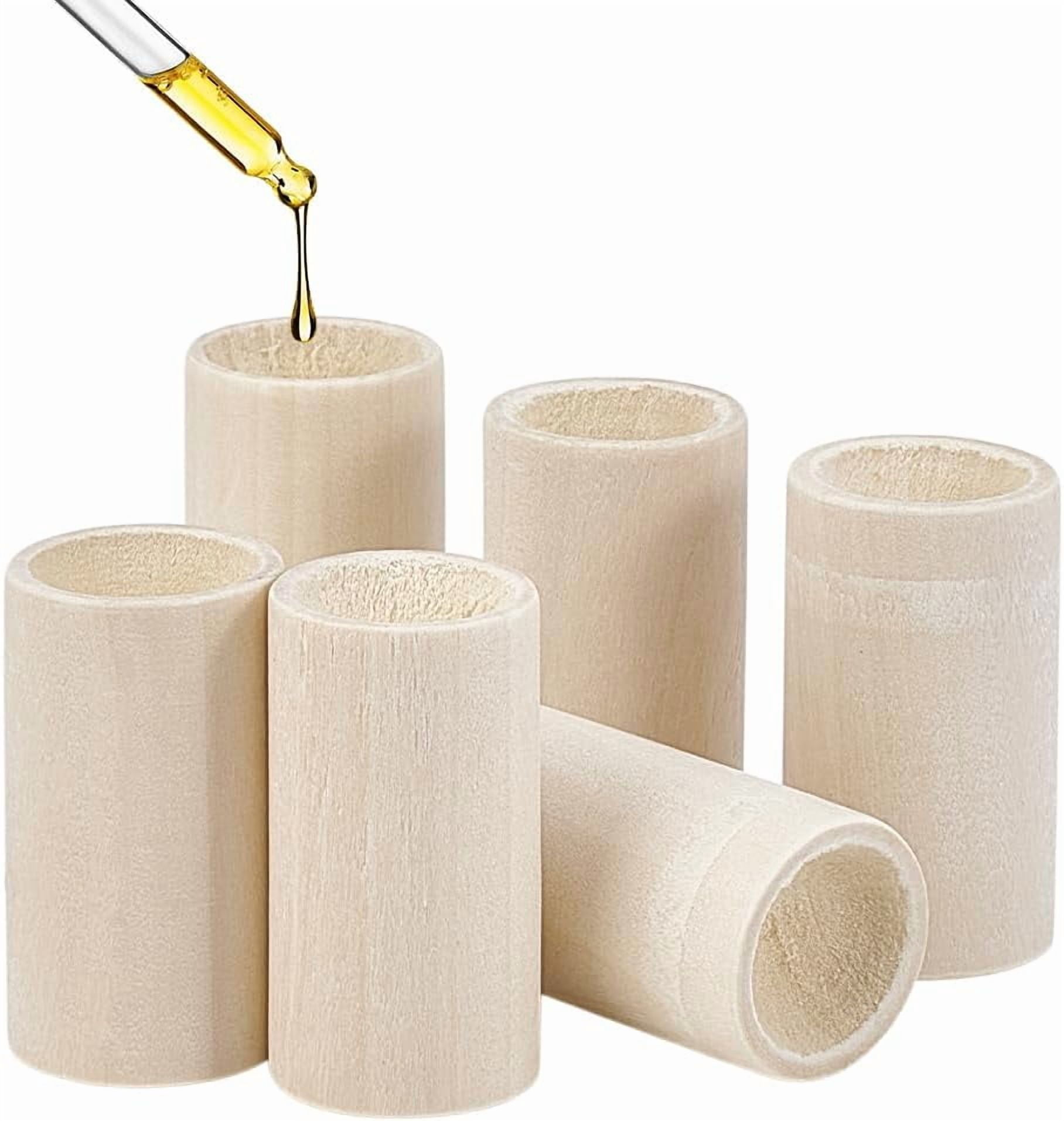 Pcs Diffuser 6pcs Wooden Essential Oil Diffuser Small Wood Fragrance DIffusers Round ...