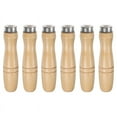 thumbnail image 1 of 6pcs Wooden File Handle Round Hole Ergonomic Handles with Metal Collar for 8inch Files, 1 of 7
