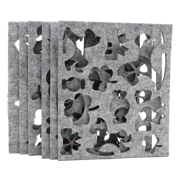 6pcs Wool Felt Mold Needle Felting Craft Stencil Applique Mould Needlework Tool Handicraft Sewing Accessories