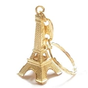 6pcs/lot Gold Cute Adorable 3D Eiffel Tower Key Chain, French Souvenir Paris Keychain
