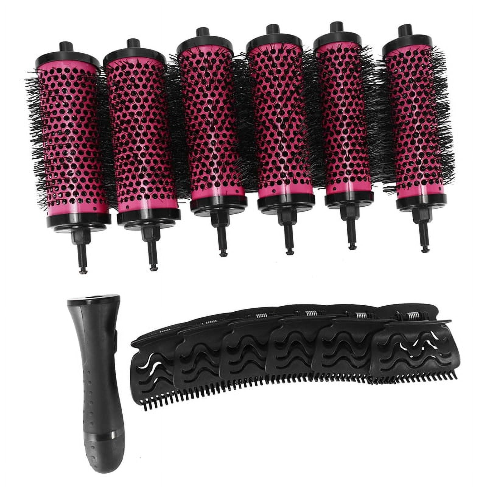 6pcs/set 3 Sizes Detachable Handle Hair Roller Brush with Positioning