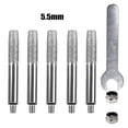 thumbnail image 1 of 6pcs/set Chain Saw Sharpeners Portable Chainsaw Sharpener 4/4.8/5.5mm Grinding Head For Hand Crank Chainsaw Chain Sharpening Jig, 5.5mm, Chainsaw Sharpening, Tool Kit, 1 of 8