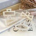 6pcs/set Charming Imitation Pearl Hair Claw Clips Fashion Hair Clips