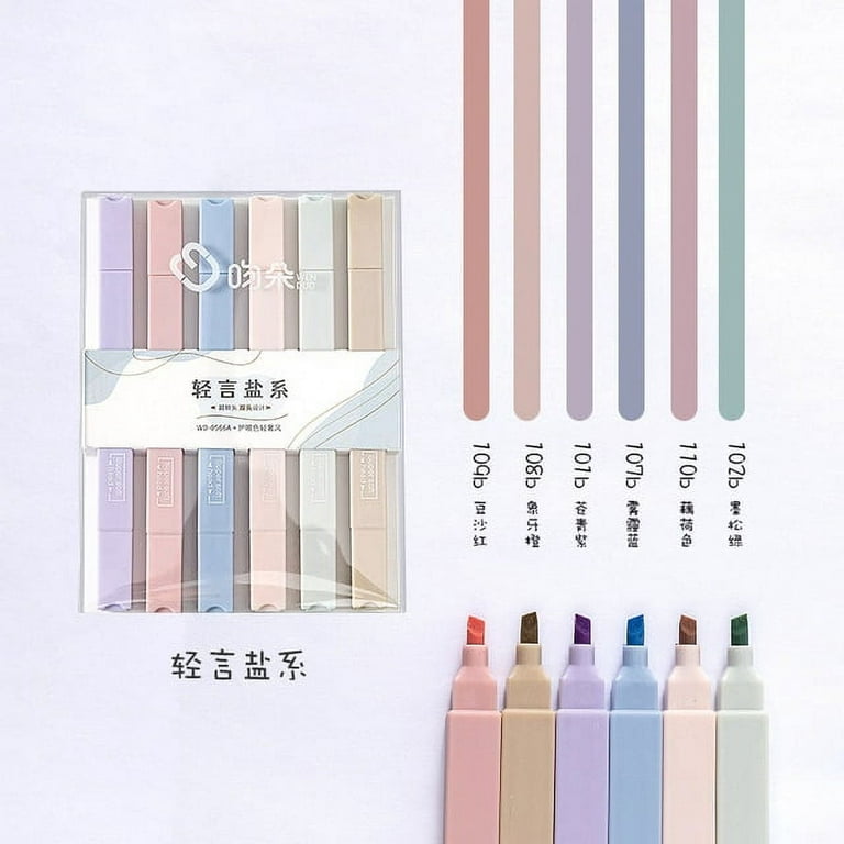4Pcs/Pack Gradual Highlighter Pens Kawaii Candy Color Manga Markers Midliner  Pastel highlighter set Stationery kids gift