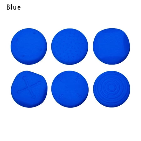 6pcs/set Joy-Con Controller Controller Accessories Games Analog 360 Rocker Protecfive Sleeve Joystick Cap Thumb Stick Grip Silicone Cover BLUE