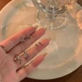 thumbnail image 1 of 6pcs/set Korean Fashion Vintage Silver Color Hoop Earrings For Women Egirl Trendy Grunge Aesthetic Jewelry Y2K Accessories, 1 of 8