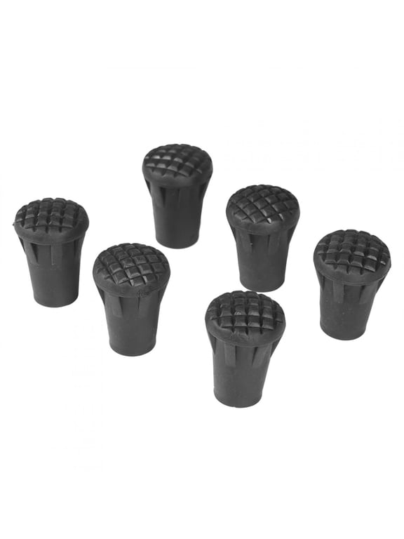 6pcs/set Replacement Outdoor Trekking Hiking Pole Tip End Walking Stick Hat Cover Protector, Walking Stick Tip End, Trekking Pole Hat