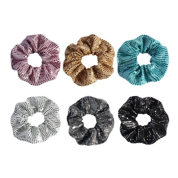 6pcs/set Simple Sequin Scrunchies Fashion Niche Stylish High-end Hair Ties Hair Accessories for Women