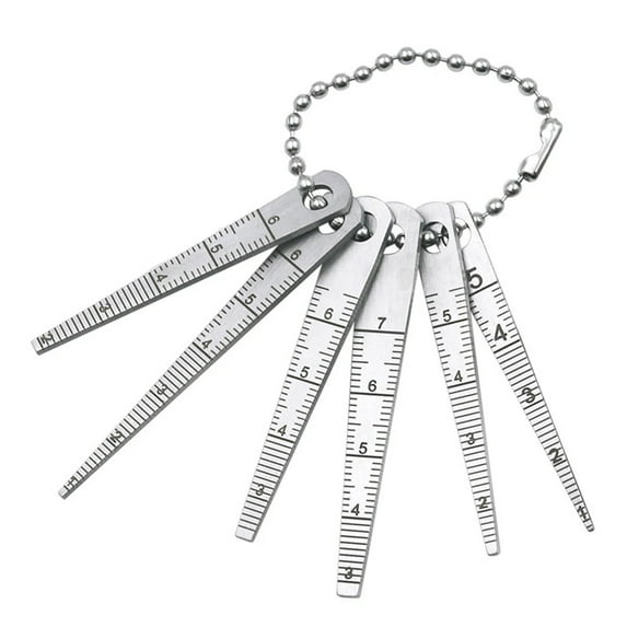 6pcs/set Stainless Steel Taper Gauge 0mm-7mm Aperture Scale Wedge Feeler Gauge Aperture Scale Hole Inspection Measuring Ruler ,Corrosion-Resistant